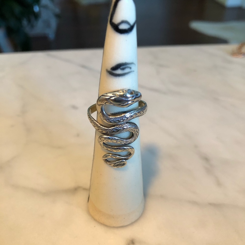 Sterling silver snake ring